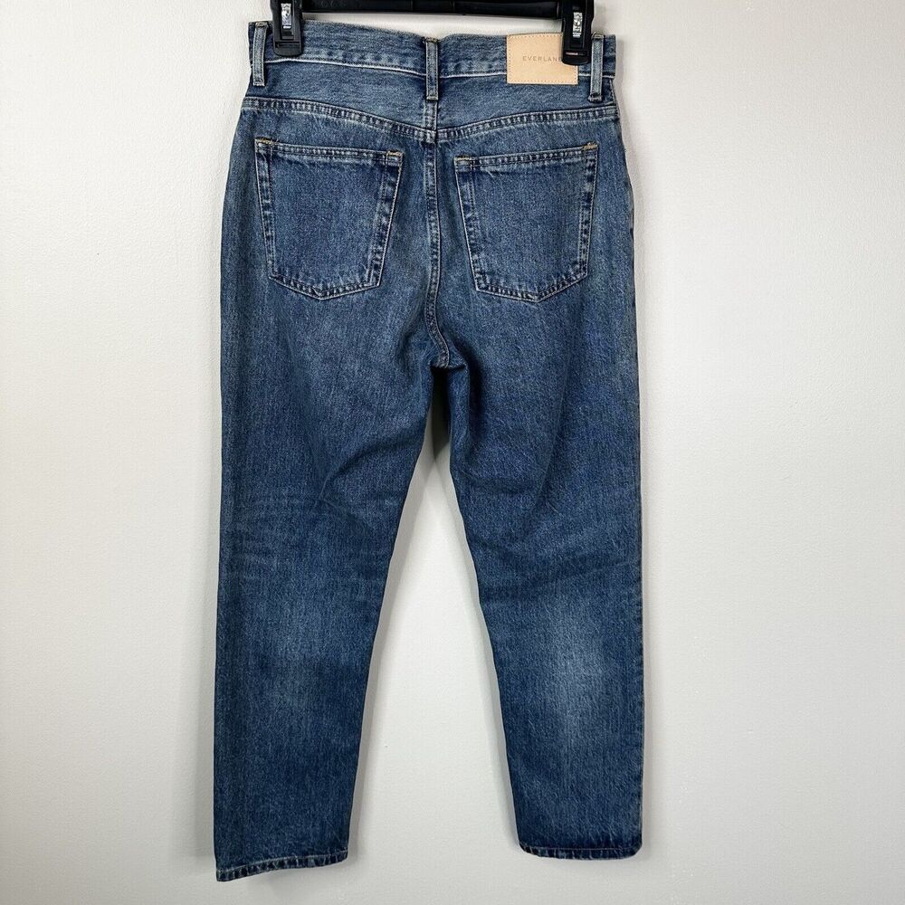 Everlane The 90s Cheeky Ankle Blue Jeans 25 Denim Button Fly Organic Cotton - Picture 2 of 10